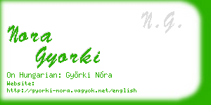 nora gyorki business card