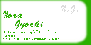 nora gyorki business card